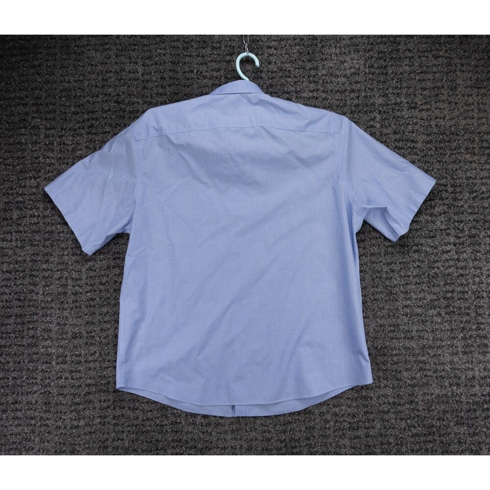 UNTUCKit Shirt Mens XL Blue Short Sleeve 100% Cotton Wrinkle Free Casual Preppy - Picture 7 of 7